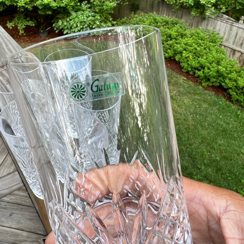 Set of 6 Galway Irish Crystal Highball Glasses